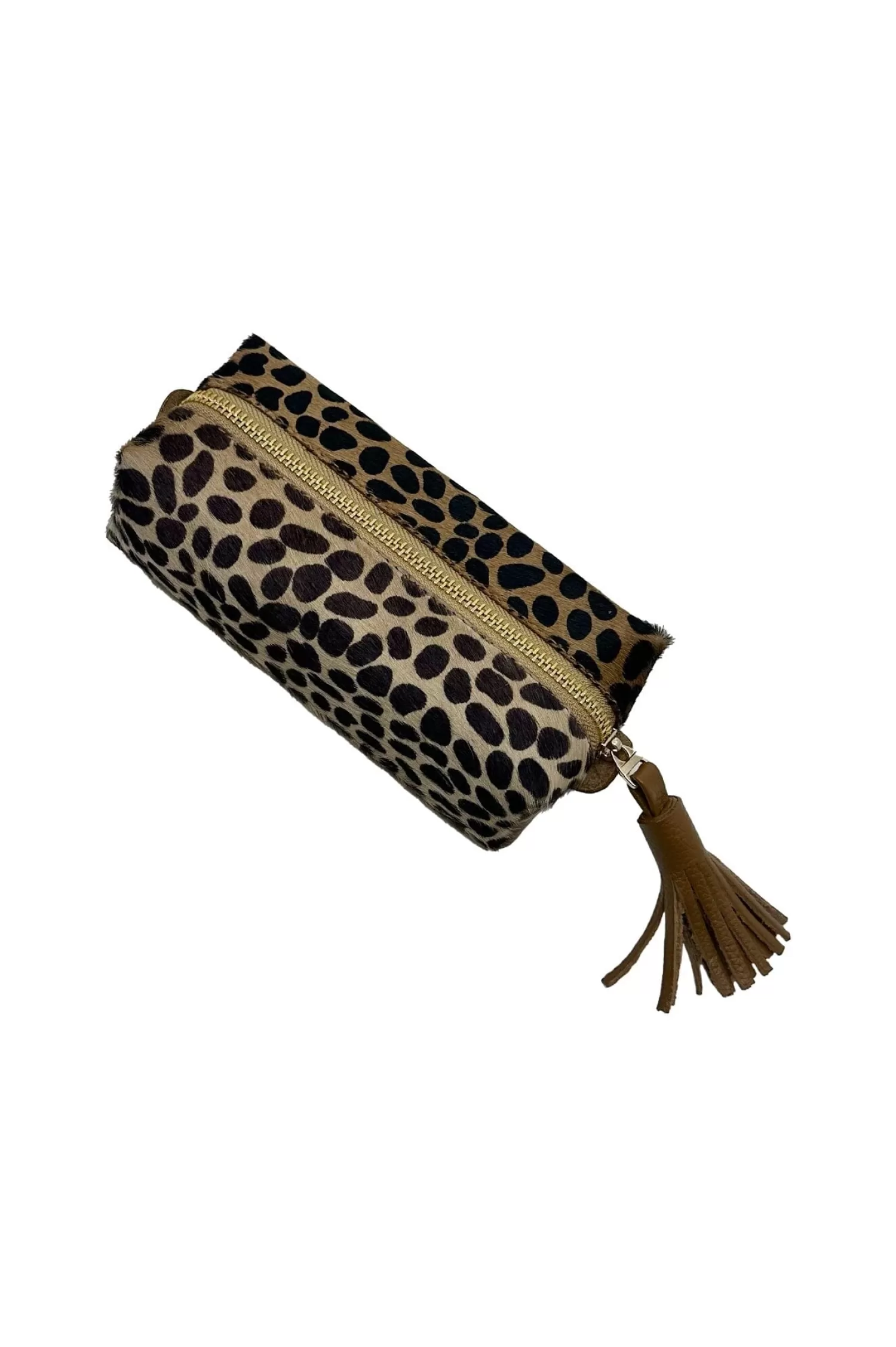 Carolina Travel Accessories | Travel Accessories*Make up Bag Giraffe Tan Cowhide