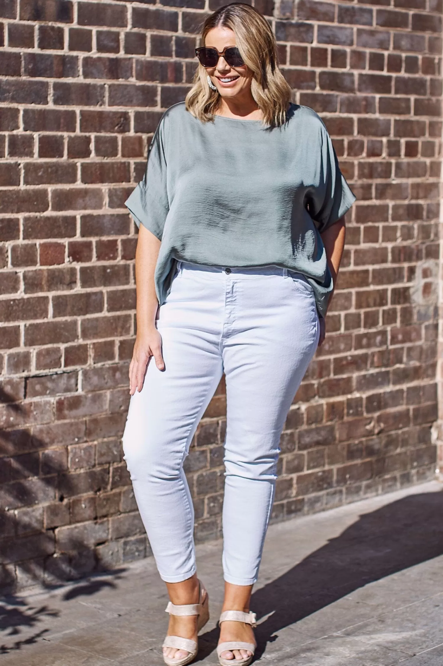 Carolina Jeans*Murphy Skinny Jeans White Mid Rise