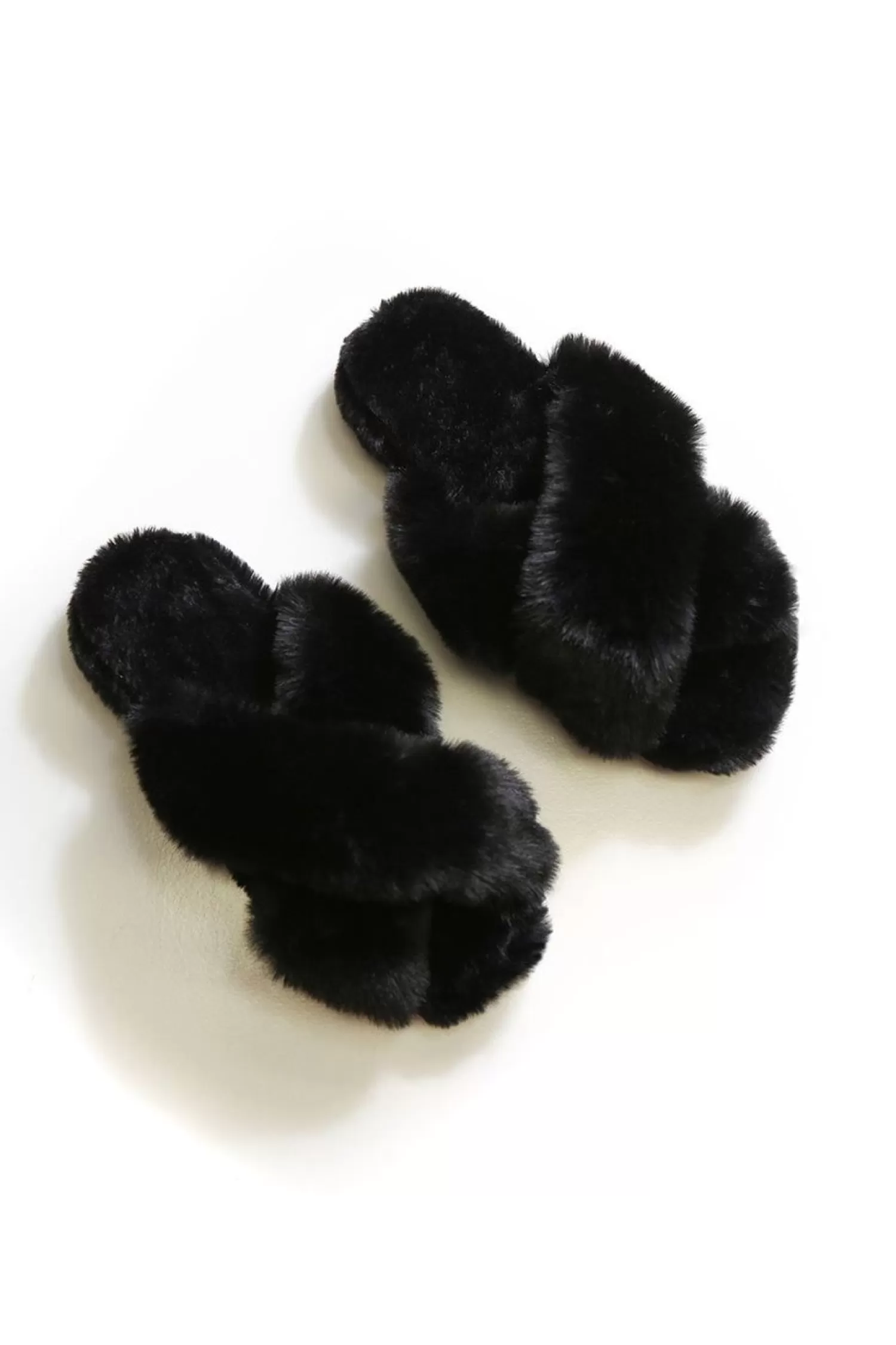 Carolina Slides And Sandles | Loungewear*Nadia Fur Slipper in Black