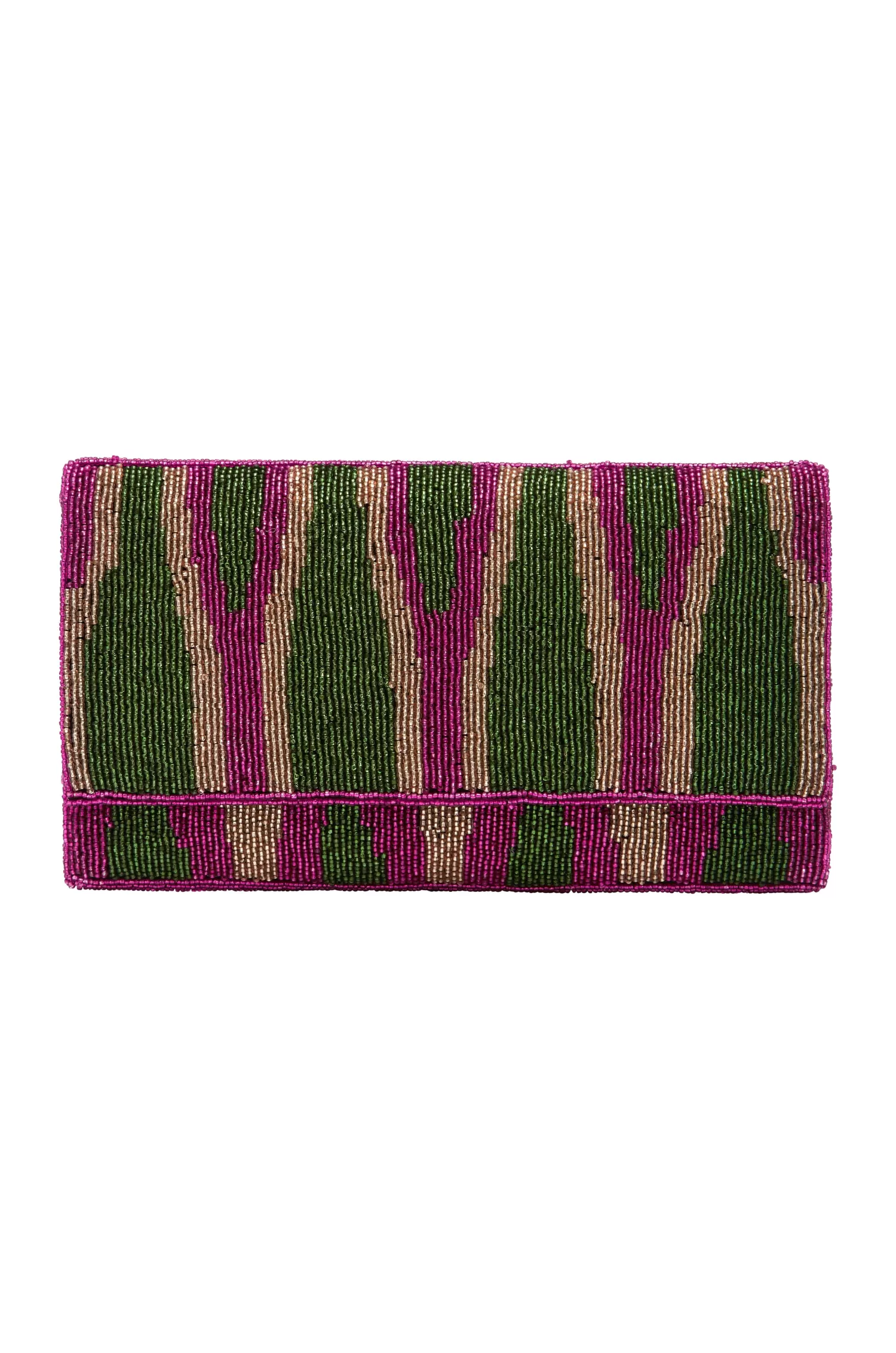 Carolina Clutches*Namira Sequinned Clutch Bag Green/Pink