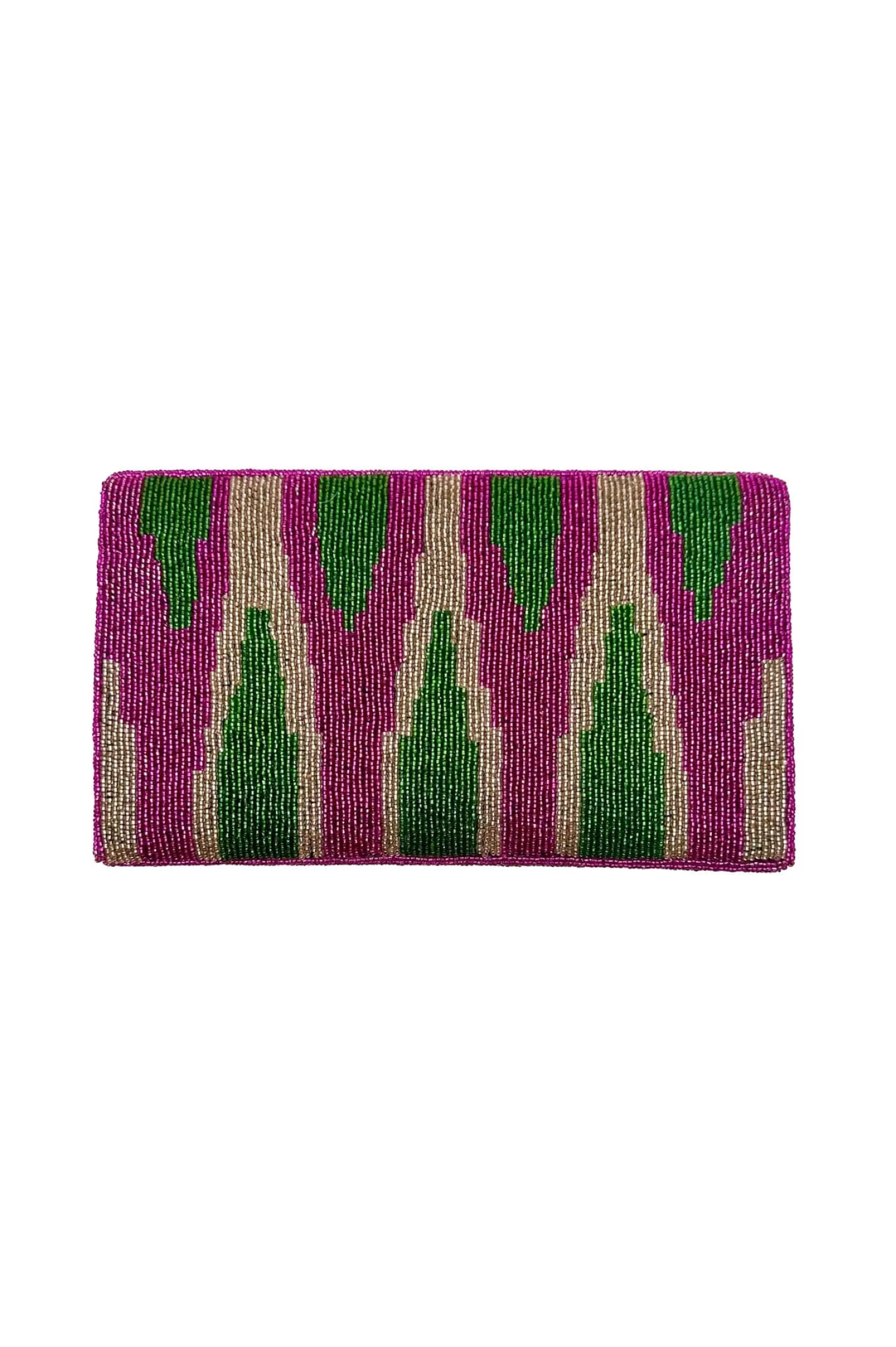 Carolina Clutches*Namira Sequinned Clutch Bag Green/Pink