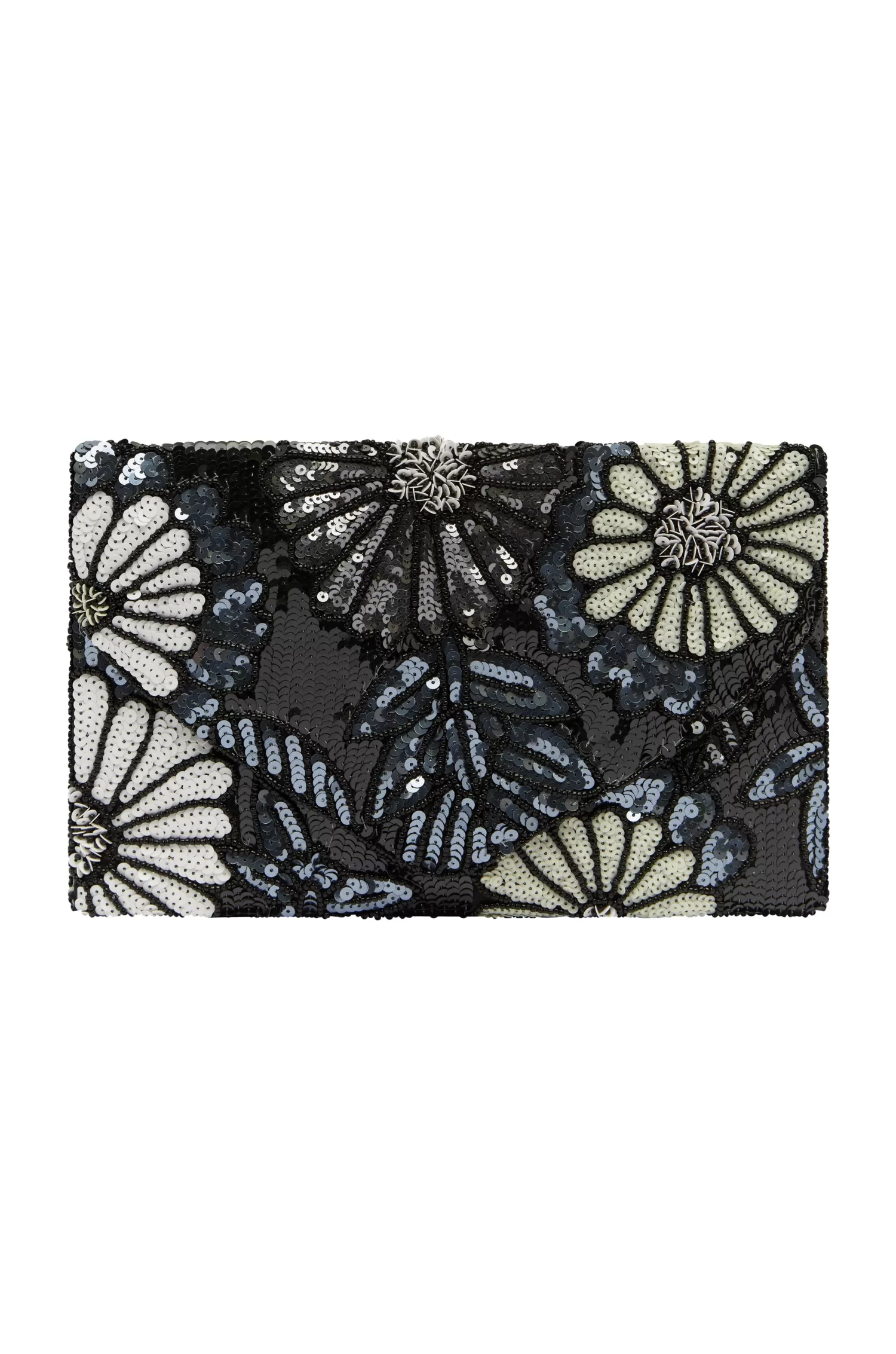 Carolina Clutches*Nova Sequinned Clutch Bag Black