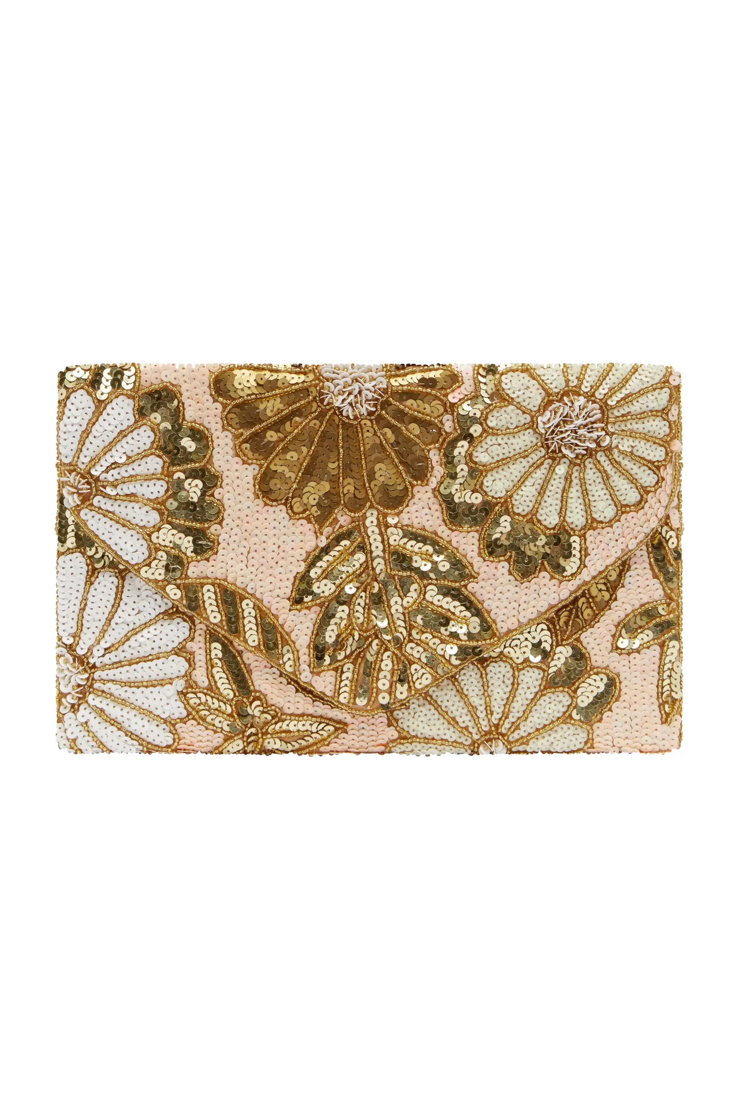 Carolina Clutches*Nova Sequinned Clutch Bag Blush