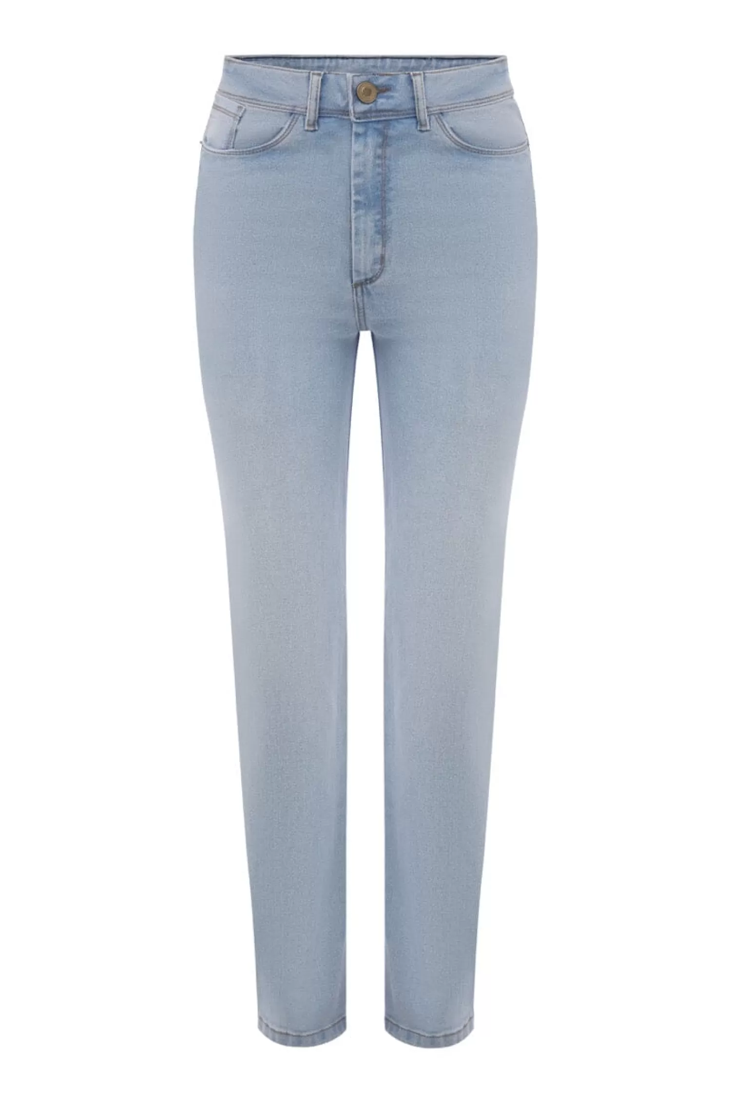 Carolina Jeans*Payton Straight Jeans Light Denim Blue High Rise