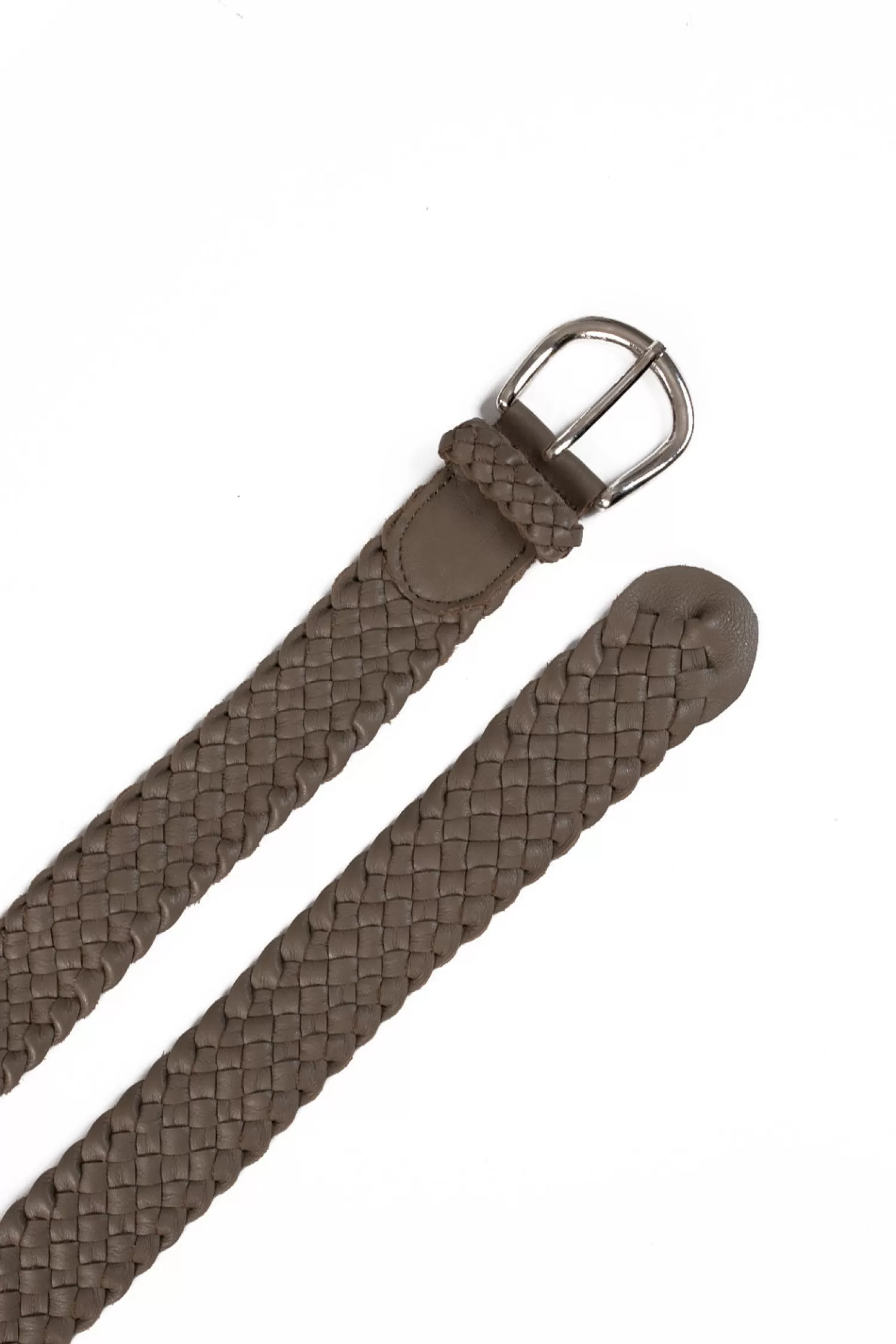 Carolina Belts | Belts*Plaited Jeans Belt Khaki Soft Leather