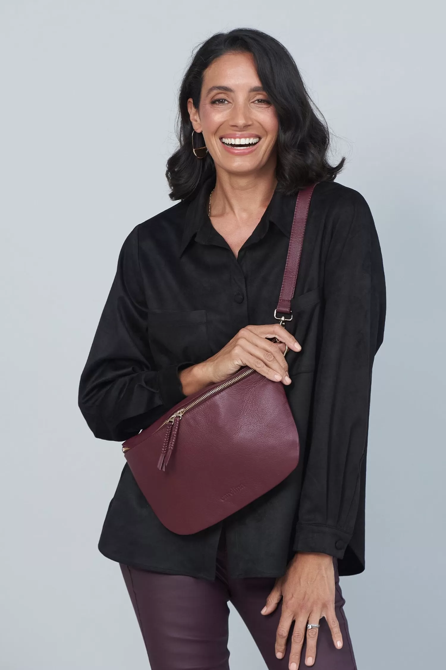 Carolina Cross Body | Handbags*Ramona Leather Handbag Burgundy