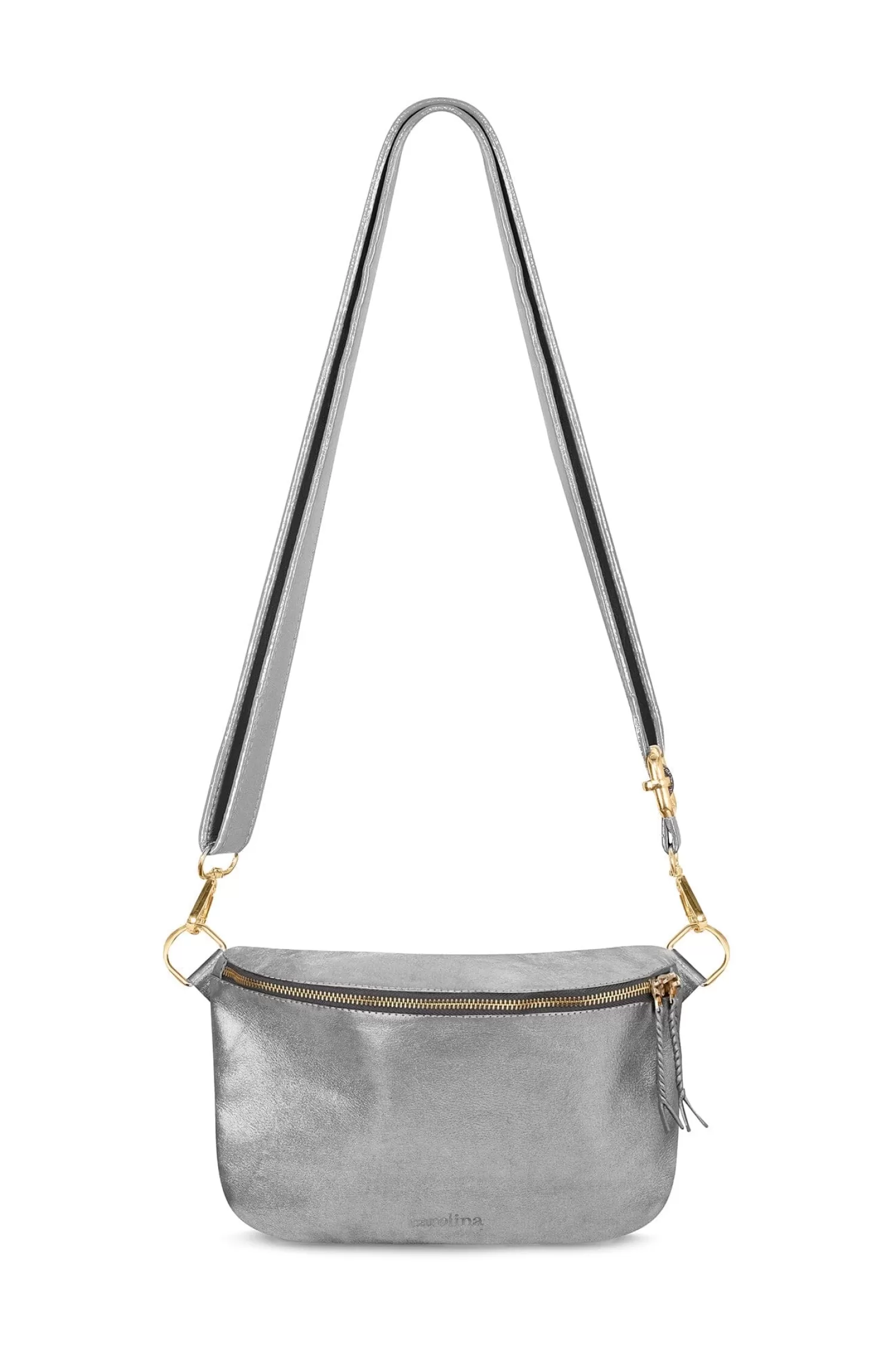 Carolina Cross Body | Handbags*Ramona Leather Handbag Silver Metallic