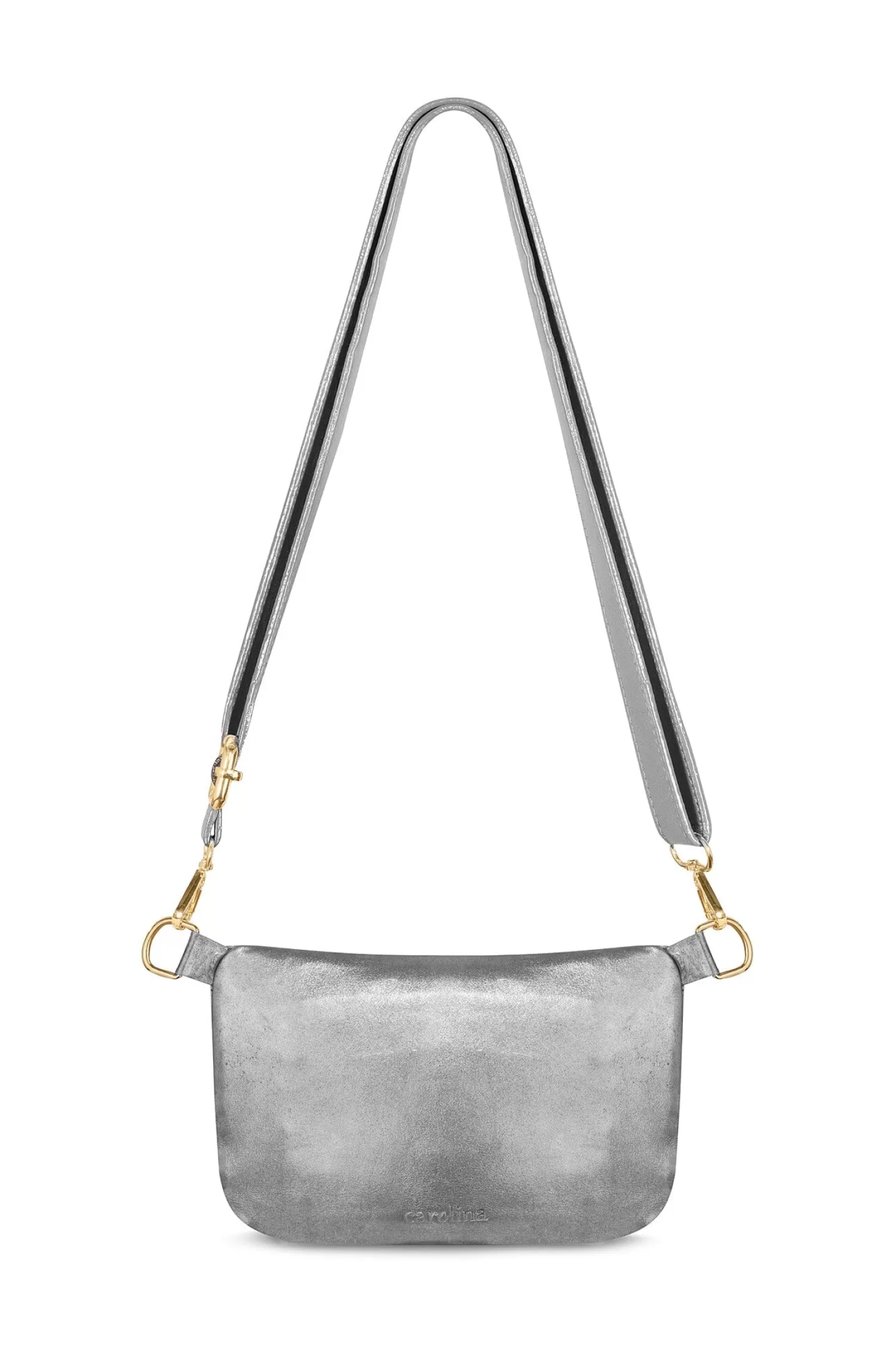 Carolina Cross Body | Handbags*Ramona Leather Handbag Silver Metallic