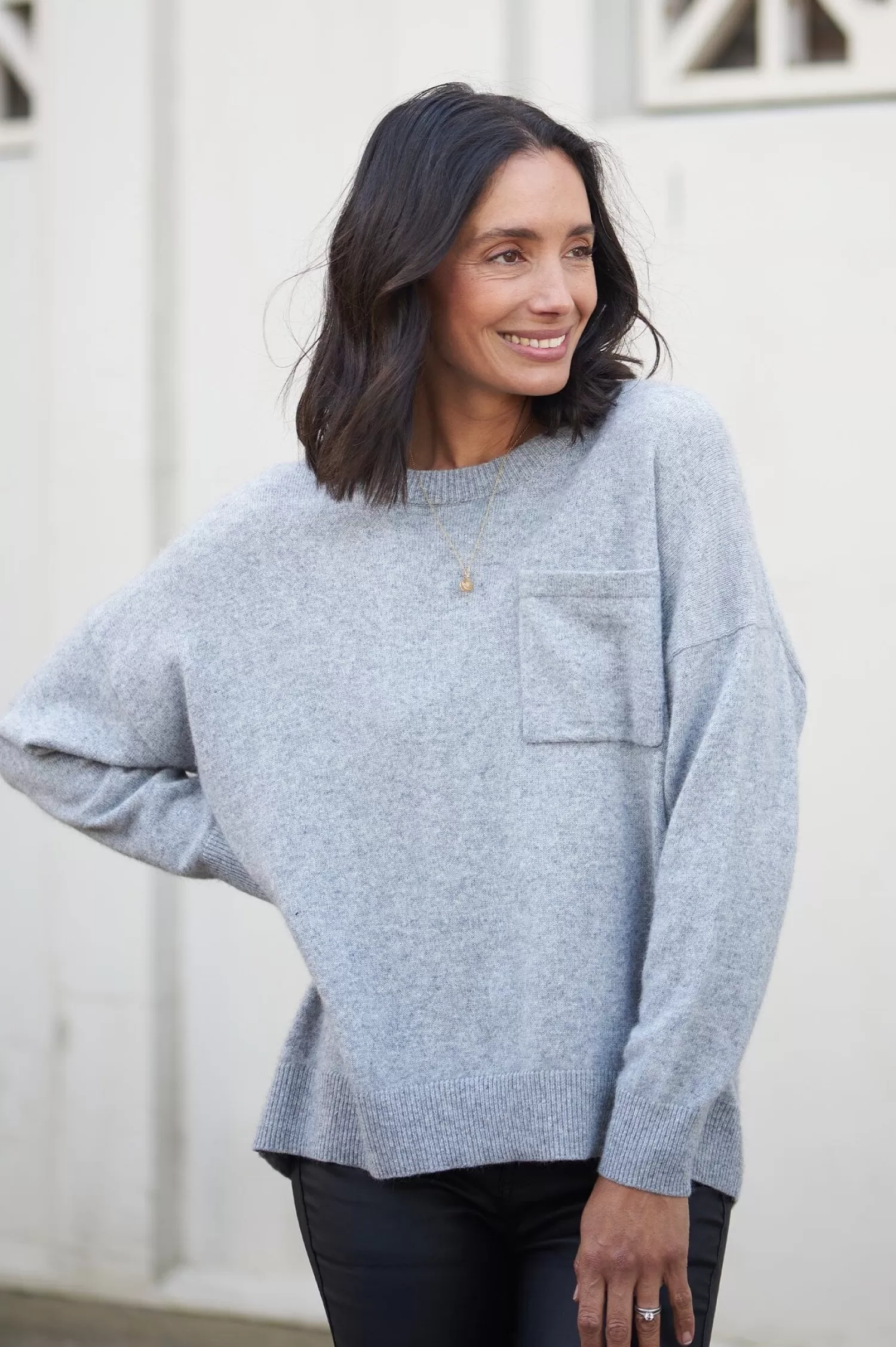 Carolina Knitwear*Rhonda Jumper Light Grey