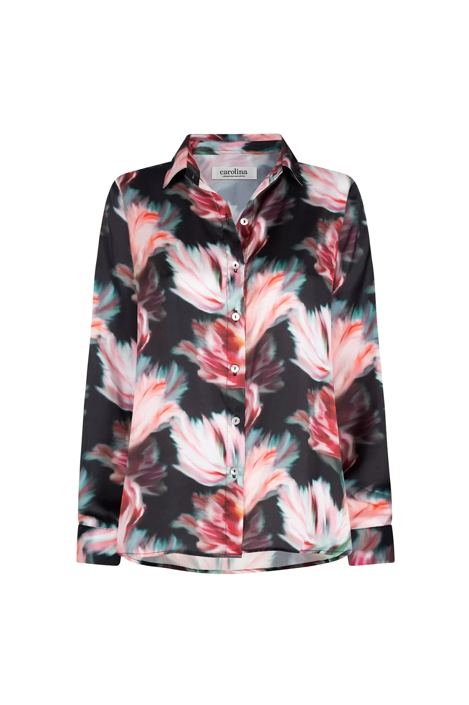 Carolina Long Sleeve*Romy Floral Collared Long Sleeve Shirt