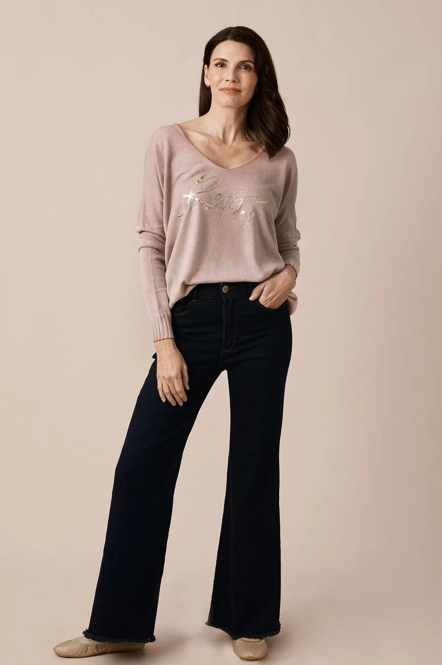 Carolina Knitwear*Rosé All Day Jumper Blush