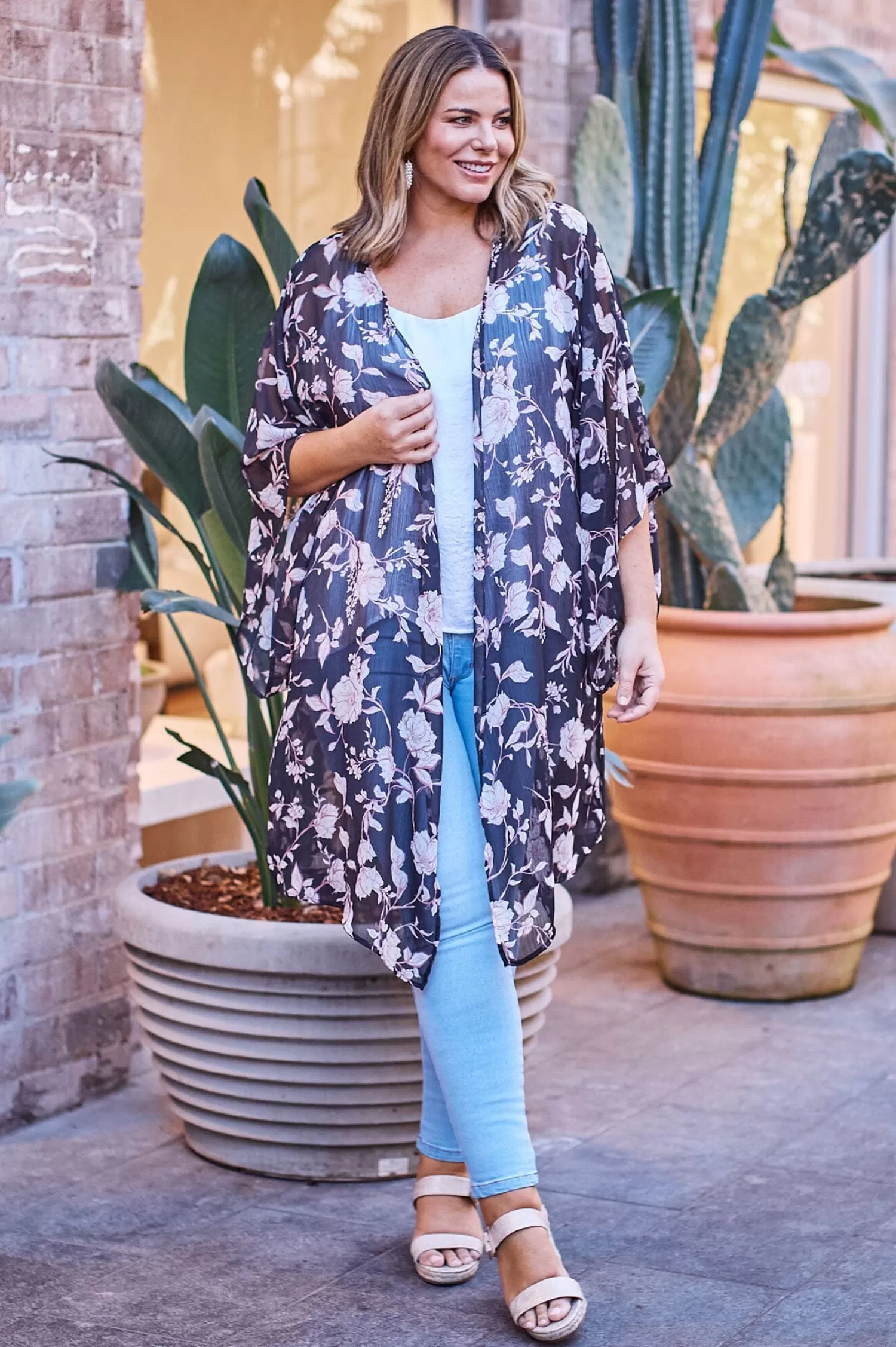 Carolina Capes & Kaftans*Rosanna Floral Cape