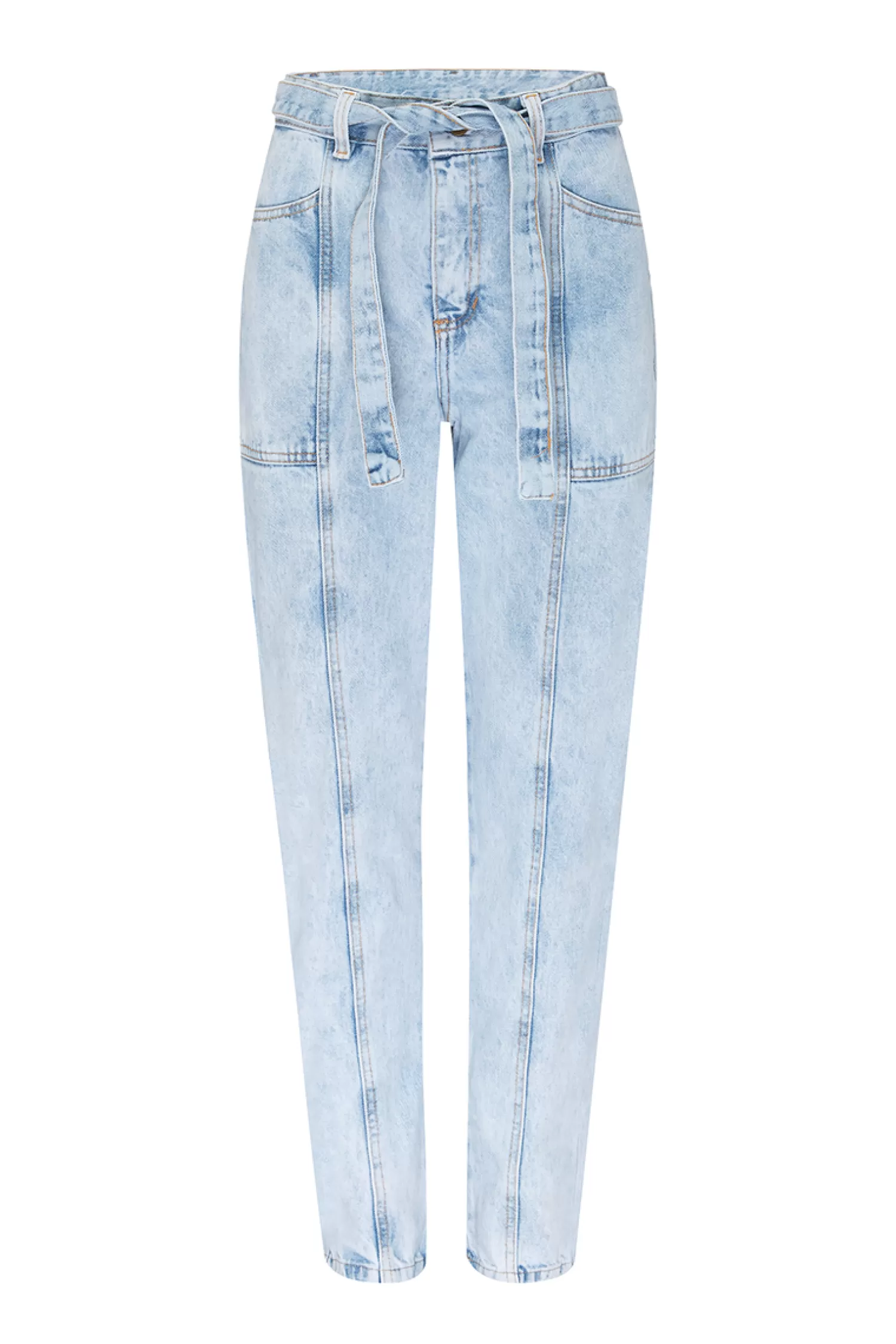 Carolina Jeans*Sabrina Tie Waist Jeans Stone Wash