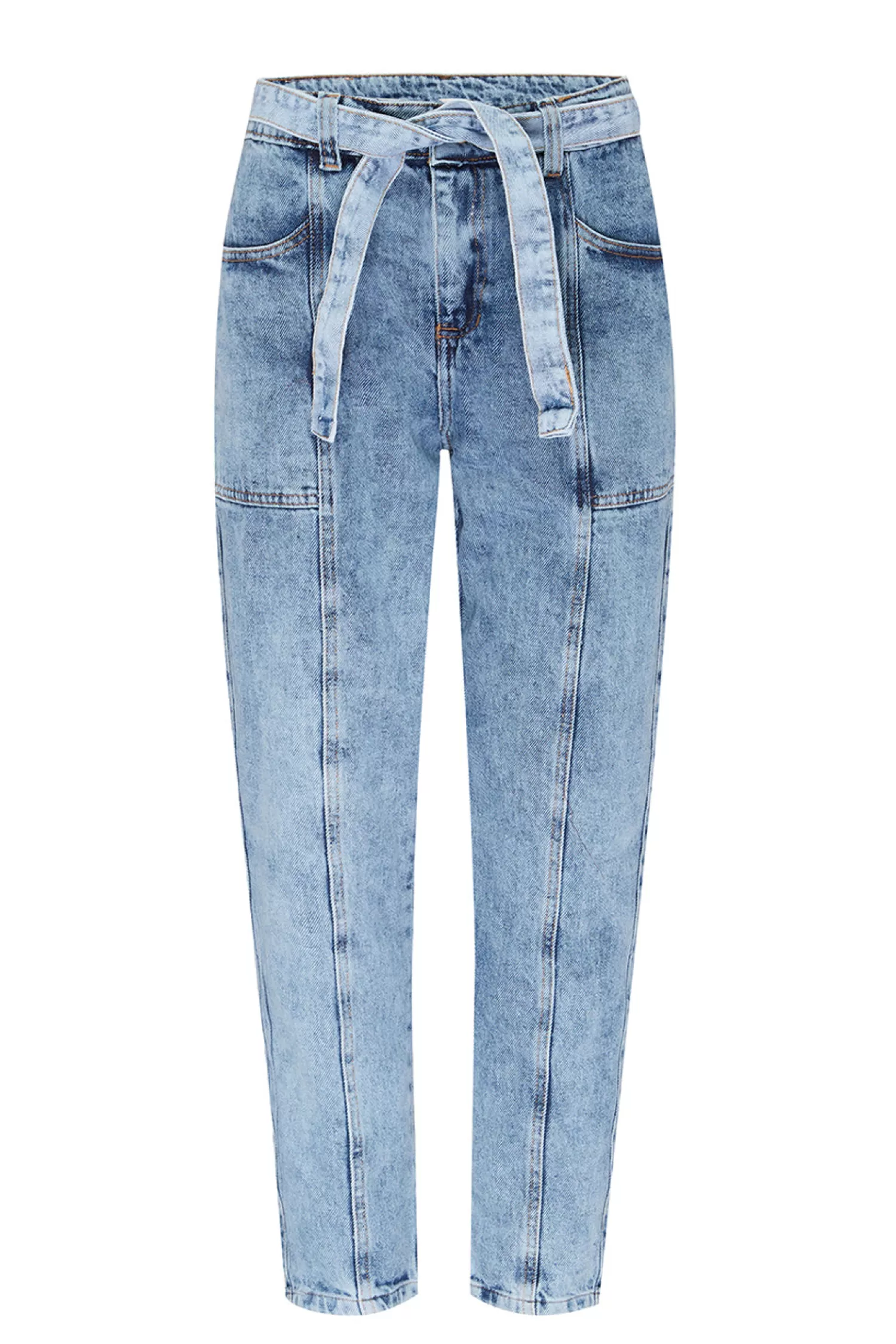 Carolina Jeans*Sabrina Tie Waist Jeans Wash Blue