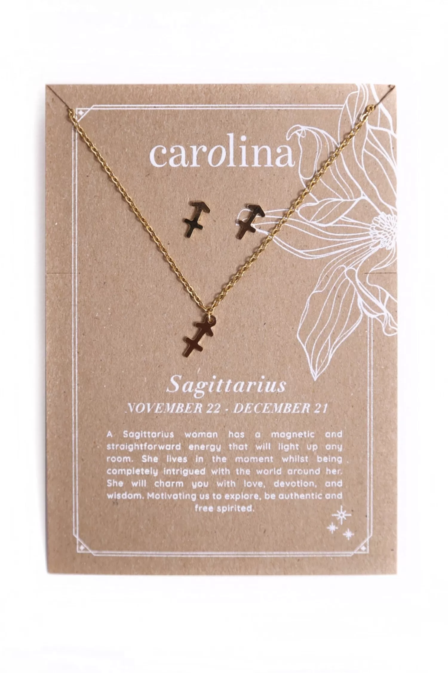 Carolina Necklaces*Sagittarius Zodiac Necklace & Earring Set