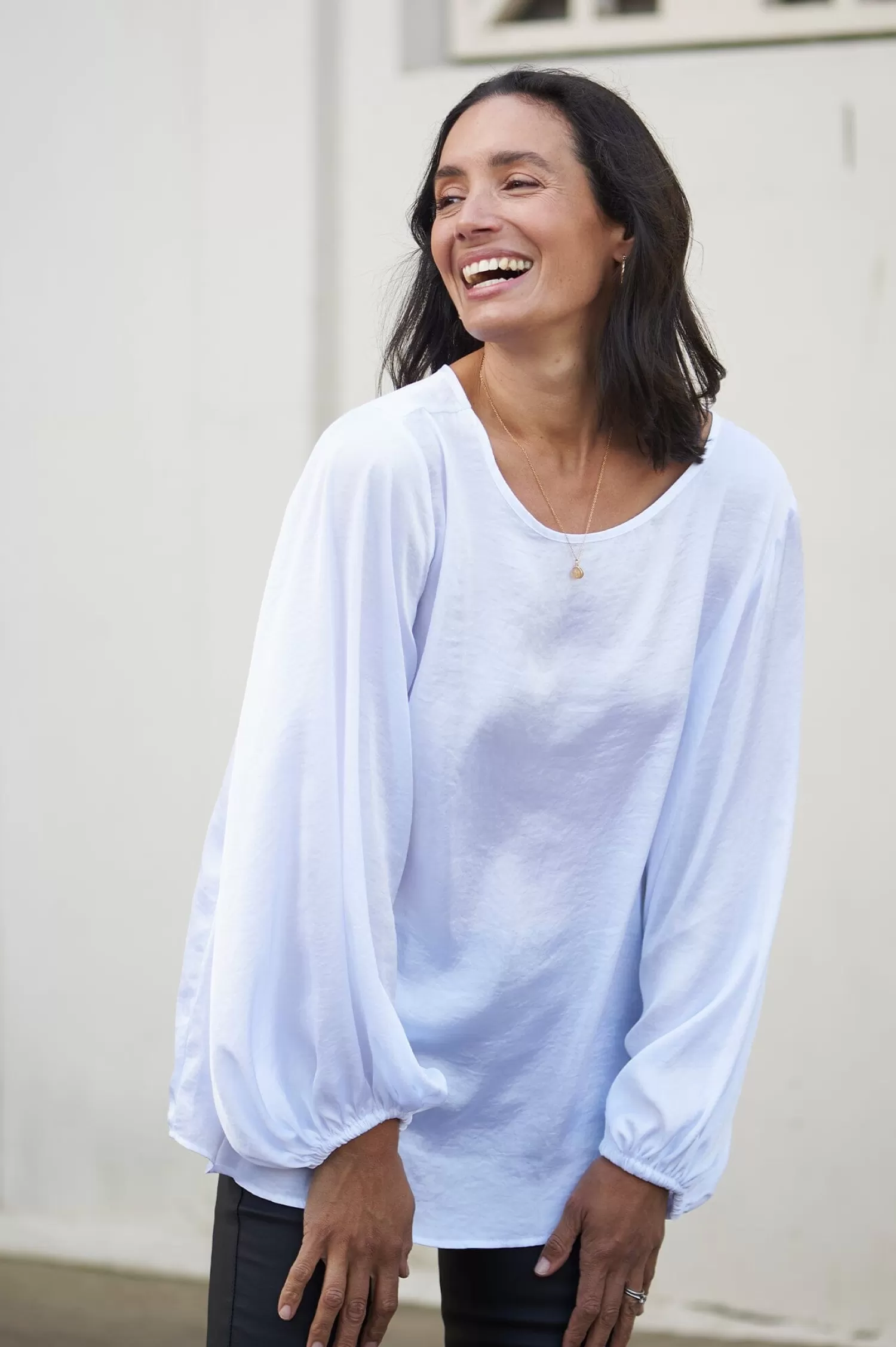 Carolina Sovana Tops | Long Sleeve*Sovana Round Neck Long Sleeve Top White