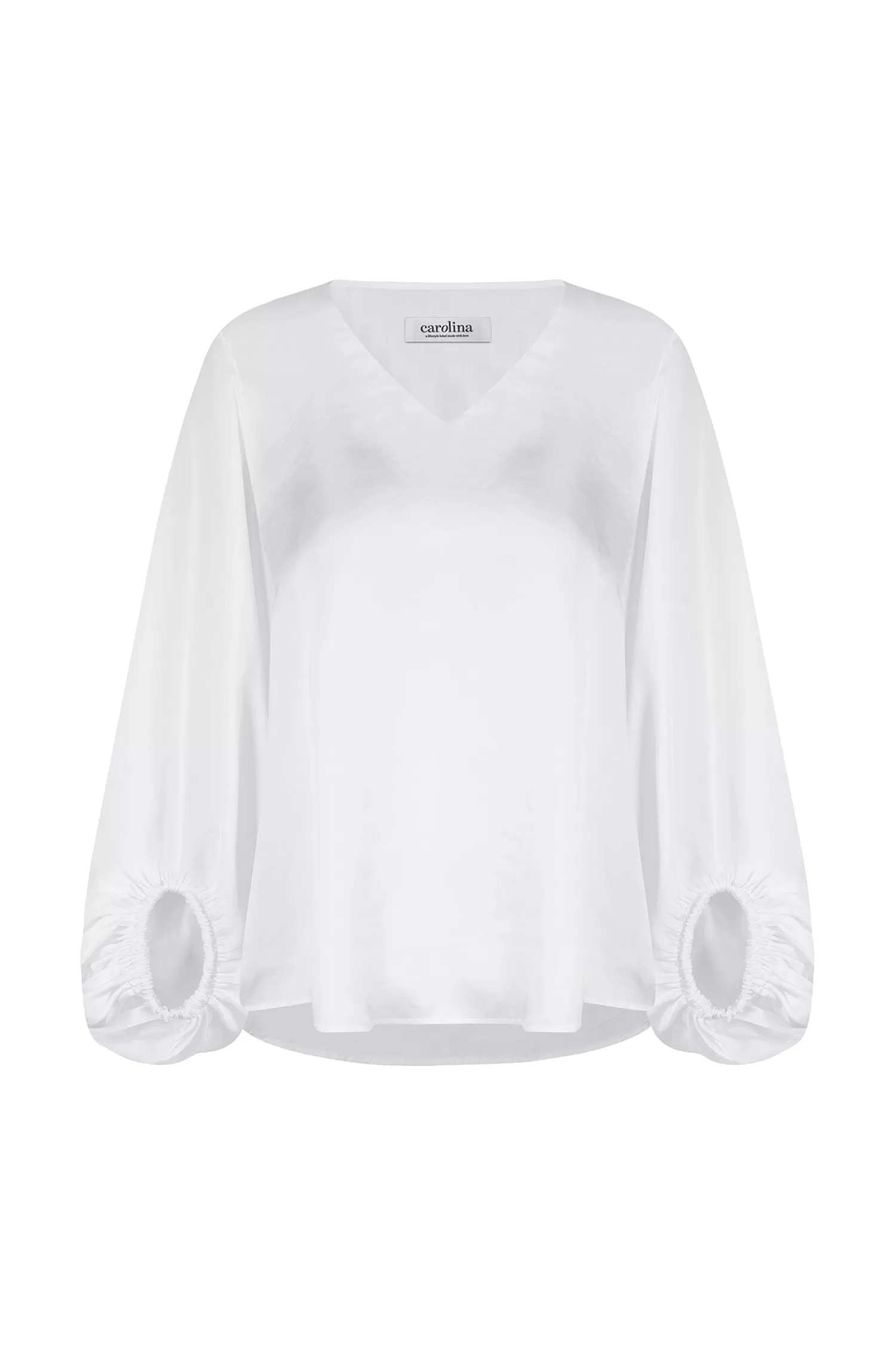 Carolina Sovana Tops | Long Sleeve*Sovana V-neck Long Sleeve Top White