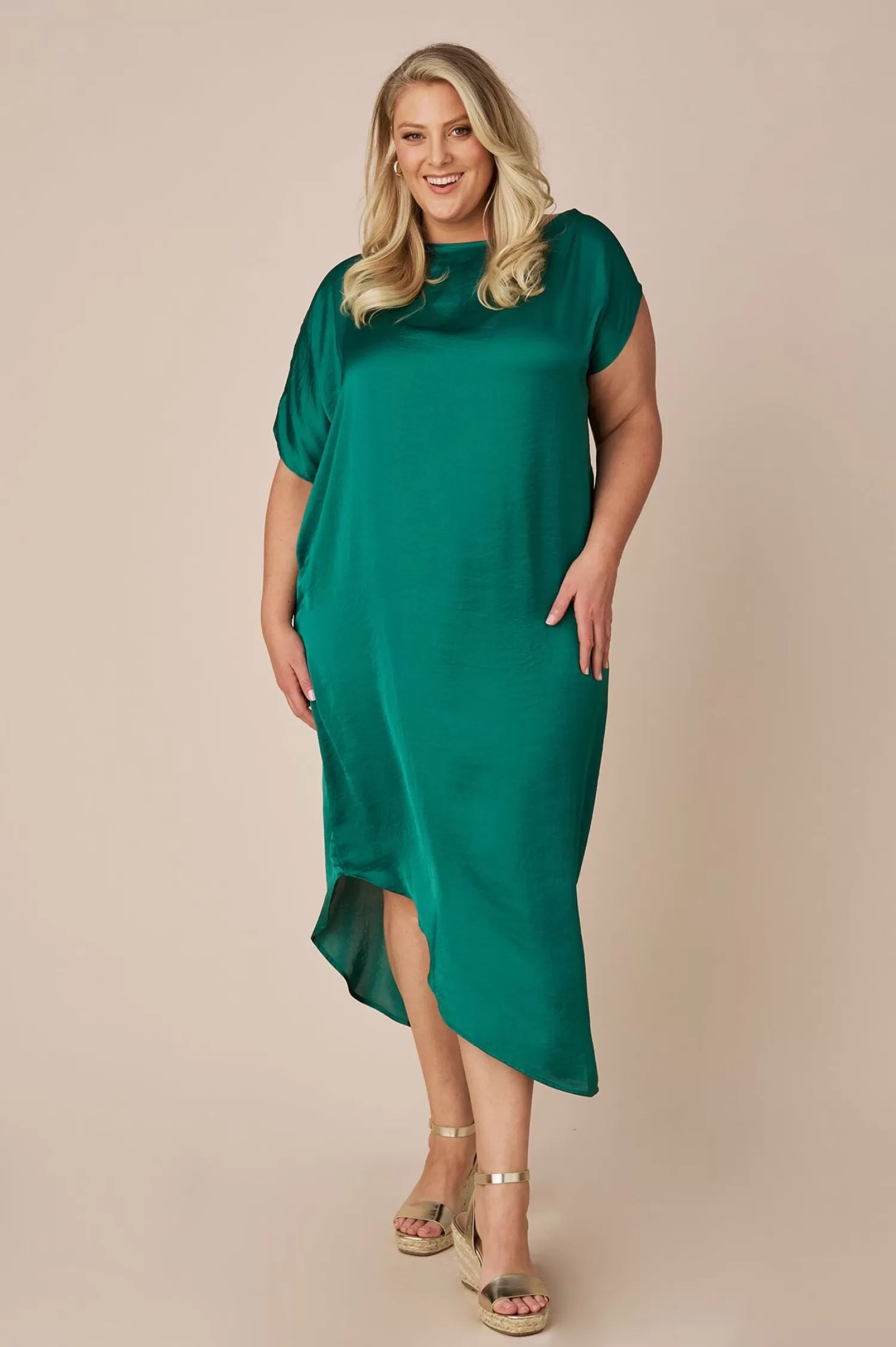 Carolina St Tropez Dresses | Short Sleeve*St Tropez Dress Emerald