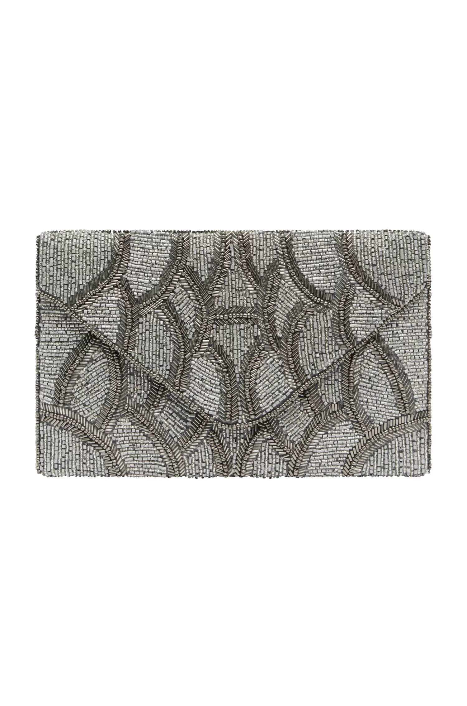 Carolina Clutches*Stella Sequinned Clutch Bag Silver