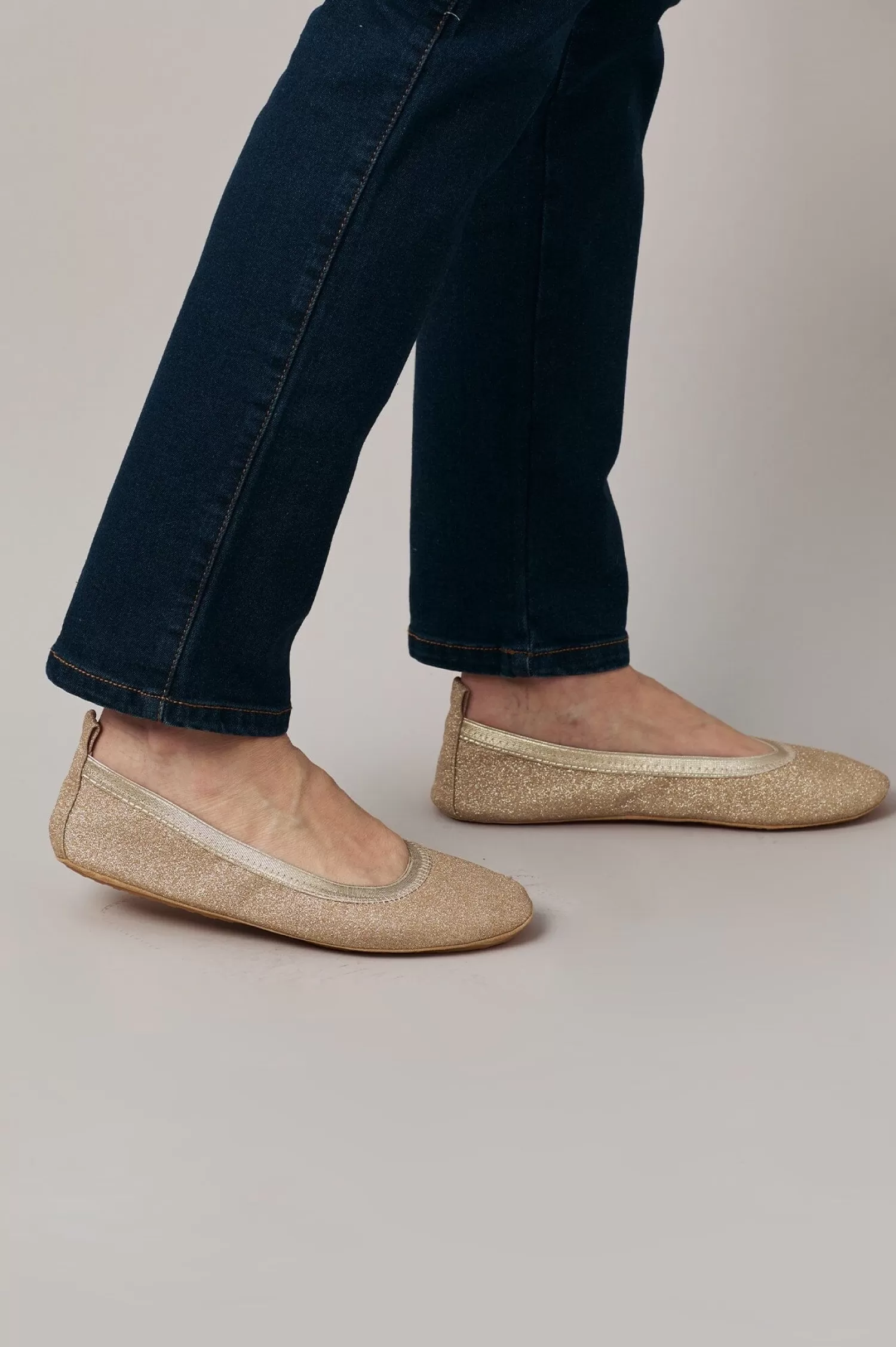 Carolina Flats & Loafers*Talia Sparkle Ballet Flats Gold